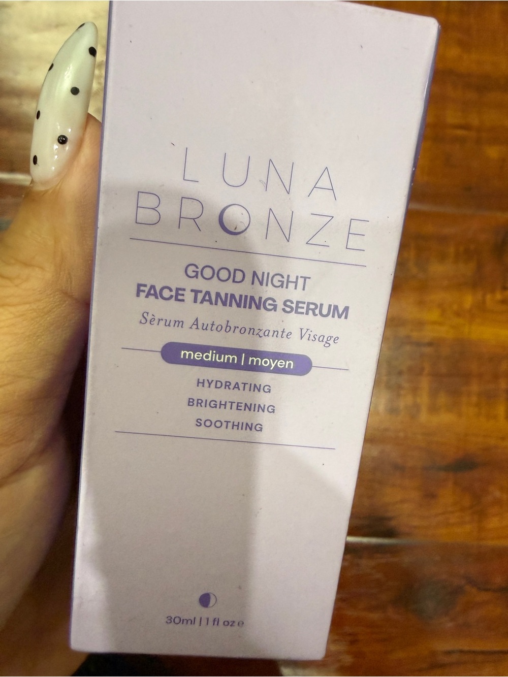 Brand New Luna Bronze Good Night Face Tanning Serum – Medium (Lavender)